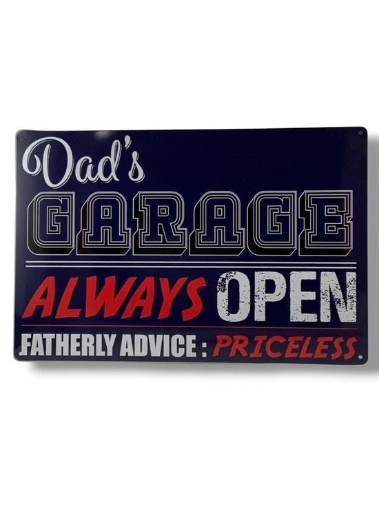 None Other - Metal Sign Garage Rules Nostalgic Vintage Style Wall Plaque Decoration 12 X 8 in